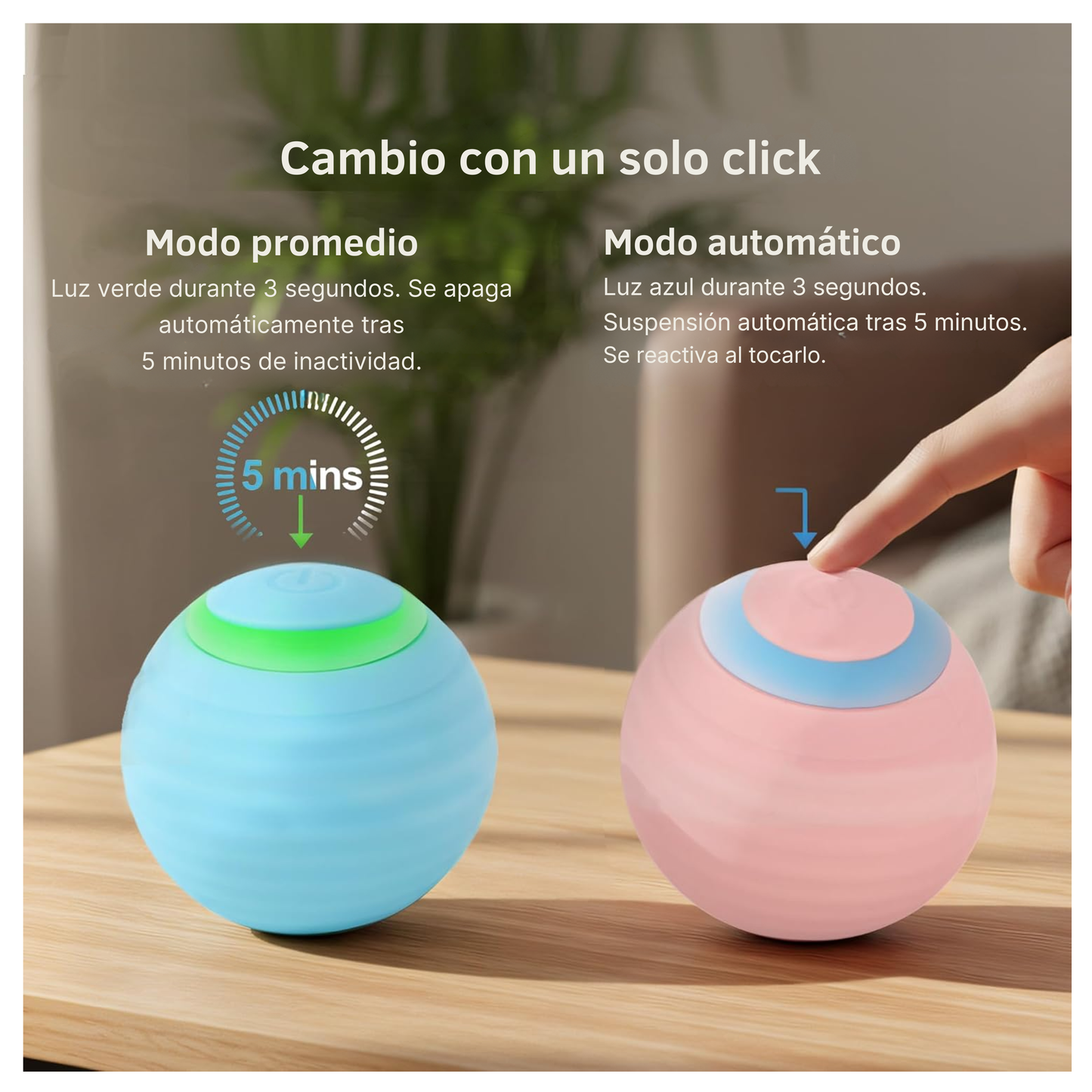 Pelota interactiva para gatos