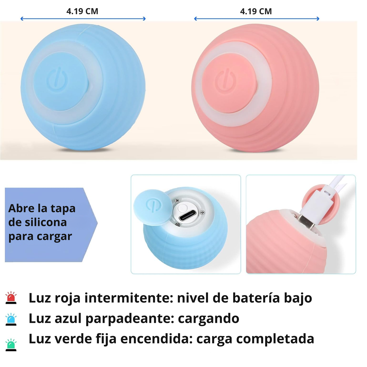 Pelota interactiva para gatos